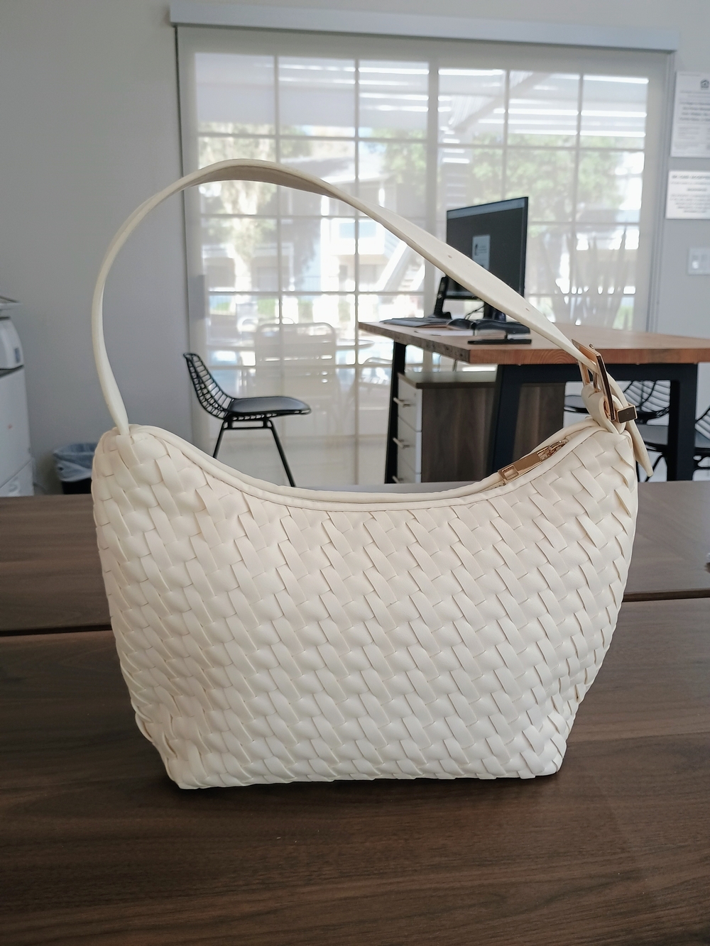 a new day Woven Shoulder Bag in White